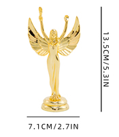 Figura Decorativa de Plástico Dorado con Forma de Diosa, Ángel o Dios, Recuerdo, Trofeo, Accesorio GZ47, Superventas
