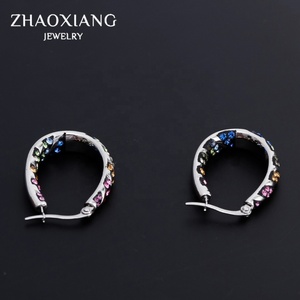 Boucles d'oreilles pendantes vintage au design bohème pour femmes, accessoires de bijoux en acier inoxydable, breloques pavées de zircon CZ - Product Image 4