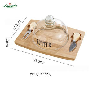 Tabla de cortar de madera en forma de corazón, plato para mantequilla, cuchillo y tenedor |   Estante de Almacenamiento Multifuncional, Duradero y Ecológico, Plato para Queso - Product Image 4