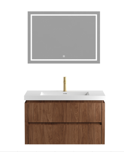 Set <span class=keywords><strong>Bagno</strong></span> di Lusso Minimalista Grado E1 con Mobile Lavabo Singolo e Cassetti a Chiusura Ammortizzata - Product Image 1