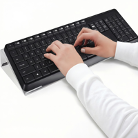 Support de clavier en acrylique transparent avec base antidérapante, pour une saisie au clavier plus confortable et plus soignée sur votre bureau