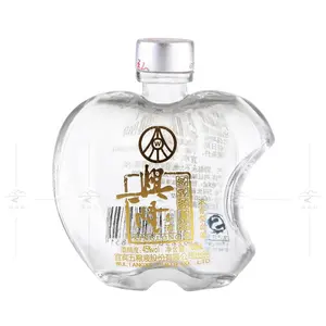 独特的定制苹果形酒瓶威士忌精神空酒中国威士忌100毫升玻璃瓶