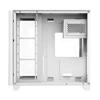 AntarcChill Factory OEM ATX MATX ITX White Pc Case Gaming Cabinet PC Casing Gaming Computer Case with Curved Tempered Glass