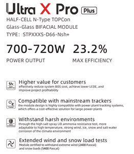 Pannello Solare <span class=keywords><strong>Suntech</strong></span> STP720S-D66/Nsh+-720W, Disponibile in UE, per Uso Residenziale e Commerciale, Doppio Vetro, Cornice Bianca - Product Image 4