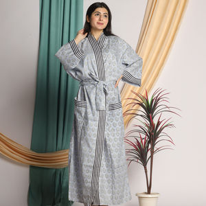 Kimono de baño de calidad premium de lujo para mujer, bata de baño 6XL con tirantes finos, Kantha Premium, trabajo hecho a mano, tela vintage, venta de playa - Product Image 1