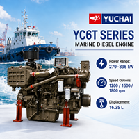 Moteur diesel marin turbo 6 cylindres YUCHAI série YC6T 279-396 kW 380-540 CV 1200-1800 tr/min 16,35 L pour bateaux de pêche, bateaux de travail et remorqueurs