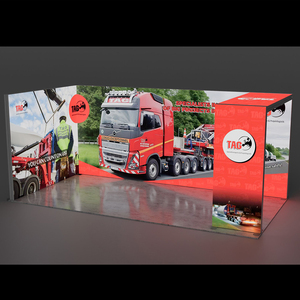 Stand d'exposition écologique 10x20 pieds, montage rapide, structure en <span class=keywords><strong>aluminium</strong></span>, revêtement en tissu - Product Image 1