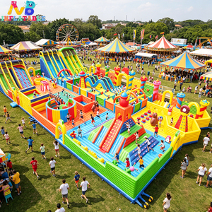 Parque de Diversiones Inflable Personalizado para Exteriores, Ciudad de la Diversión, Área de Juegos para Niños y Adultos, Pista de Obstáculos Inflable - Product Image 1