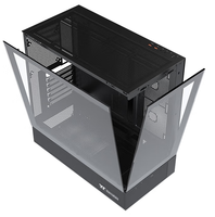 PC Case Full Tower ATX Gaming Computer Desktop with LCD Screen Computer Cases & Towers Glass PC Chassis Casing