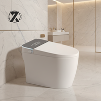 WC intelligent de luxe 110V, réservoir dissimulé, chasse automatique à capteur, siège chauffant, télécommande, siphon en S, montage au sol, salle de bain futuriste