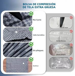 Sacs de rangement <span class=keywords><strong>sous</strong></span> <span class=keywords><strong>vide</strong></span> en tissu EA007 épaissis pour édredons et vêtements, taille extra large, idéal (pompe non incluse) - Product Image 5