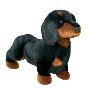 Personalizado 14 ''Realista Recheado de Pelúcia Animais Filhotes Dachshund Para Venda