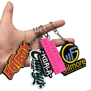 Wholesale Custom Logo 3D/2D up Key Chain 3D Silicone Soft PVC Backpack Animal Keychains