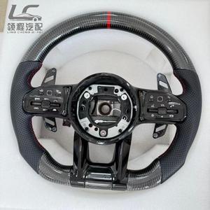 Volant sport en cuir et fibre de carbone de haute qualité pour <span class=keywords><strong>Mercedes</strong></span>-Benz W205/W206/W213/W463/G63/C63/E63/A45 - Direct usine - Product Image 4
