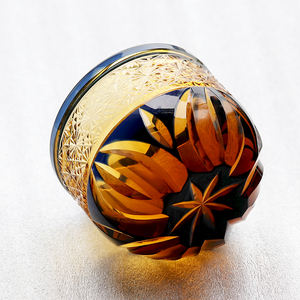 Juego de vasos de chupito de <span class=keywords><strong>Tequila</strong></span> de whisky de lujo con Sake japonés <span class=keywords><strong>azul</strong></span>, cristal ámbar tallado a mano de 2oz, personalizable para bares, venta al por mayor de lujo - Product Image 6