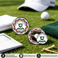 Marqueur de balle de golf personnalisé avec logo, outil de réparation de divots et casquette avec aimant sur marqueur de balle personnalisé type jeton de poker