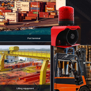 Còi Báo Động Nhấp Nháy Âm Thanh Và Trực Quan Chống Nước Công Nghiệp 220V 24V 12V Còi Báo Động Lập Trình Có Đèn Báo Động - Product Image 3