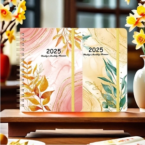 2025 A5 Stylish Spiral <b>Notebook</b> Custom Logo Printed Leather Cover Weekly Planner for Personalized Planning Promotional - Product Image 2