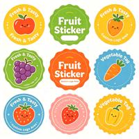 Étiquettes autocollantes imperméables pour aliments, impression d'étiquettes pour fruits, supermarché, légumes frais et surgelés, rouleaux d'autocollants