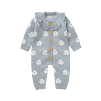Mimixiong OEKO-TEX, Ropa de Punto para Bebés Recién Nacidos con Estampado de Flores, Cuello con Volantes, Ropa de Boutique para Niñas, Monos y Trajes