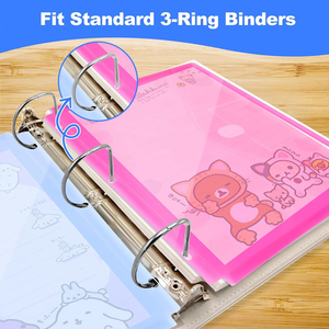 <span class=keywords><strong>2025</strong></span> New Arrival Đầy Màu Sắc Túi Nhựa 3 Vòng Snap Đóng Cửa Nhãn Thư Kích Thước Cú Đấm Fillable Chất Kết Dính Tổ Chức Thư Mục Tập Tin - Product Image 4