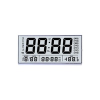 Horloge numérique électronique intelligente 2026 avec affichage LCD à segments, écran rond, calendrier perpétuel et alarme
