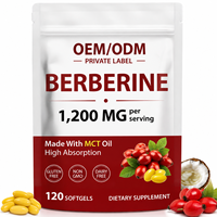 Berberine-Nahrungsergänzungsmittel Softgel-Kapseln für Magen-Darm-Komfort Natürliche Gewichtsabnahme - Für Erwachsene Glutenfrei