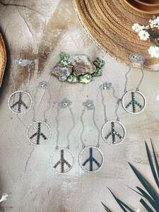 Stylish & Elegant HANDMADE <b>STERLING</b> <b>SILVER</b> MULTI STONE PEACE <b>HOOP</b> <b>EARRINGS</b> Trendy Unisex Gift for Weddings & Parties - Product Image 5