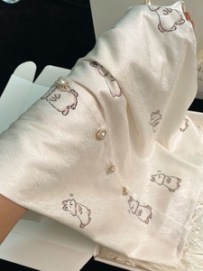 Camisones de satén de manga corta a <span class=keywords><strong>la</strong></span> moda para mujer, ropa de casa transpirable cómoda para verano, primavera, estampados de dibujos animados tontos - Product Image 6