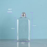 Populaire en plastique PET 250ml clair détergent à lessive bouteille Oblique épaule plat lavage bouteille avec couvercle rabattable