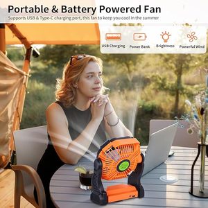 Ventilador de <span class=keywords><strong>Camping</strong></span> Plegable Multifuncional con Luz LED, Rotación de 270°, Banco de Energía USB, Cuatro Velocidades, en Inglés, para Uso en Automóviles/RV/Hotel/Aire Libre - Product Image 3