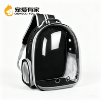 Sac de voyage pour animaux de compagnie de luxe respirant avec fenêtre transparente, sac à dos capsule spatiale pour chats, pour la marche et le vélo