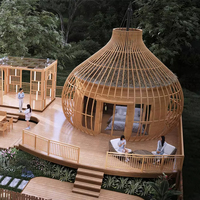Maisons préfabriquées en forme de cage à oiseaux double couche de luxe sur mesure Installation rapide Villas modulaires intégrées pour hôtels Maisons préfabriquées
