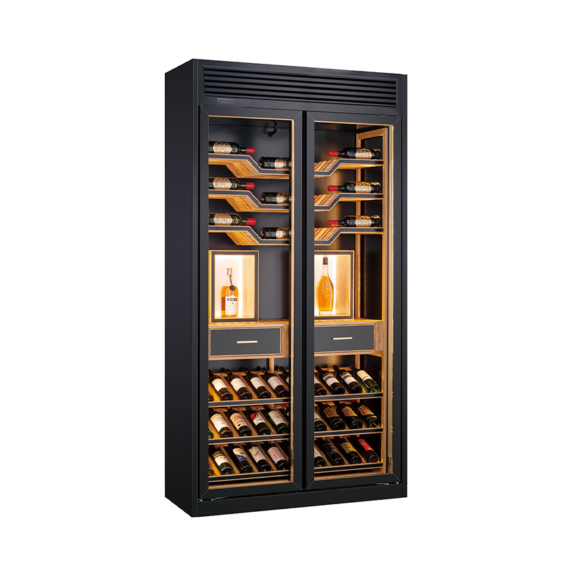Stainless Steel Dry Ager Aging Cabinet and Beverage Wine Cooler Fridge Cabinet Refrigerator Cellar Combination for Home