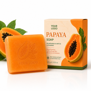 Private Label OEM Natural Organic Bathing Care Hydrating Soft Skin Gentle Wash Dull Dry Skin Botanical Vegan Formula Papaya <b>Soap</b> - Product Image 6