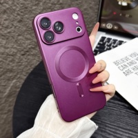 Coque de protection magnétique métallique pour objectif d'appareil photo pour iPhone 18 17 Air 16 Pro Max Plus 15 14 13 12 11 XS XR, étui souple en TPU