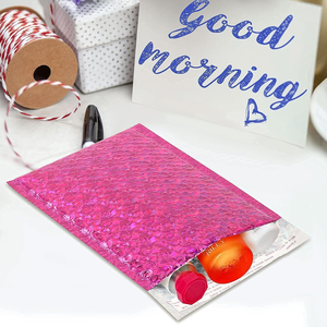 Custom Logo Full Printing Eco-Friendly Waterproof Secure Bubble Shipping Bag Black Metallic Padded Envelope Mailer for <b>Packaging</b> - Product Image 1