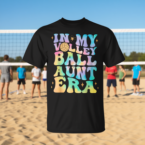 Camiseta deportiva con efecto tie-dye de In My Volleyball Aunt Era, ropa para el día del partido - Product Image 3