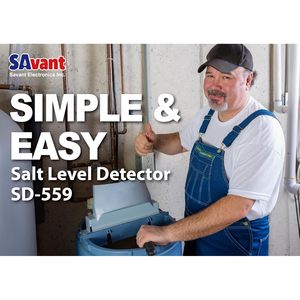 เครื่องตรวจวัดระดับเกลือ Savant SD-559 เซ็นเซอร์วัดระดับของเหลวสำหรับเครื่องทำน้ำอ่อน ระบบตรวจสอบแบบเรียลไทม์ ใช้พลังงานจากแบตเตอรี่ สีขาว - Product Image 2