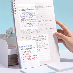 Foska Fournitures de bureau Bloc-notes adhésif fluorescent haute transparence, 50 feuilles, adhésif puissant, imperméable, pour prendre des notes - Product Image 5