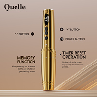 Stylo PMU sans fil silencieux QL-M2-E500 en aluminium CNC, course réglable, double batterie 800 mAh, écran numérique, chargement USB-C
