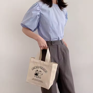 Xách tay chống bụi dày <span class=keywords><strong>Canvas</strong></span> Tote túi nhiều kích cỡ bảng chữ cái vải ăn trưa Túi - Product Image 2