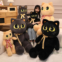 Peluche géante chat, grand chaton en peluche, oreiller corporel grandeur nature, peluche super douce, anti-stress, décoration de chambre, cadeau, vente en gros, personnalisable