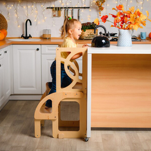 โต๊ะหอคอยเด็กอเนกประสงค์ 5 in 1 พร้อมกระดานดำและเก้าอี้เรียนรู้ - Product Image 1