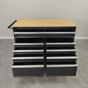 Armoire à outils à 9 tiroirs, chariot à outils métallique verrouillable, armoire de rangement robuste, établi mobile, chariot à outils pour <span class=keywords><strong>garage</strong></span> et <span class=keywords><strong>atelier</strong></span> - Product Image 5