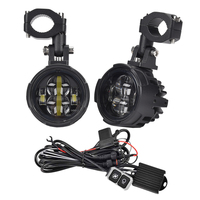 Phares universels pour moto, lentille de projecteur LED, phare de moto, feux antibrouillard, feux de conduite pour moto, lampe auxiliaire, projecteurs.
