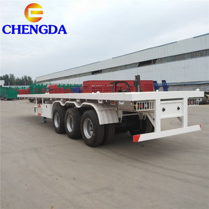 Originele fabrieks 3-assige containertrailer 20ft 40ft container flatbed semi-trailer te koop - Product Image 3