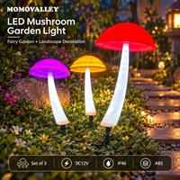 Lumière de jardin féérique MOMOVALLEY en forme de champignon, décoration de jardin 3D, décoration de jardin extérieur pour la cour, la décoration de jardin de chalet