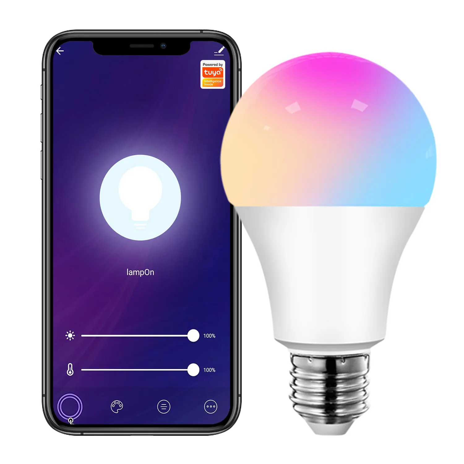 Smatrul Tuya 10W E27 WiFi Light Bulb Smart life LED 1000LM RGB Lamp App Work with Alexa Google Home Dimmable Timer 110v 220v