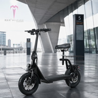 Scooter Eléctrico Elite de 500W y 48V con Cesta Trasera TC-ES001, Plegable, con Neumáticos Grandes de 12 Pulgadas, para Venta en Europa del Este